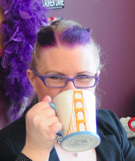 Author Monica-Marie Vincent…and NOW I want purple bangs.