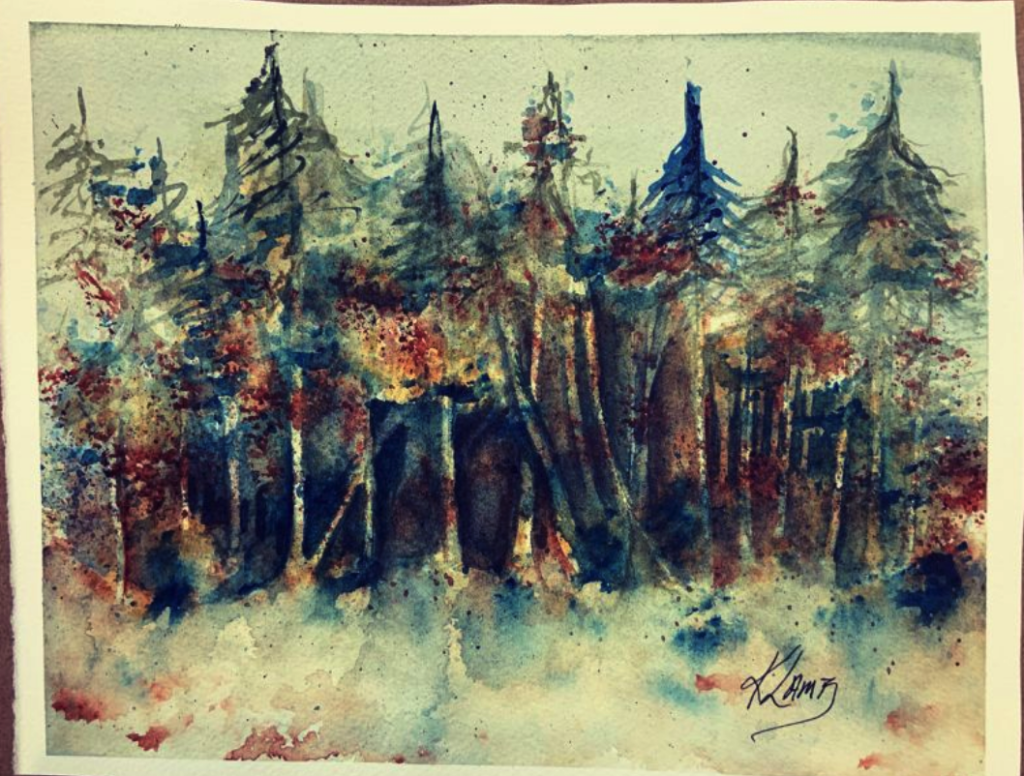 formula, art, forest, watercolor painting, Kristen Lamb