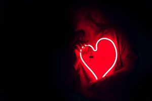 neon heart, Valentine's Day, love, romantic love, Kristen Lamb